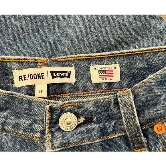 NEW RE/DONE x Levi's High Rise Ankle Crop Jeans Size 29 Ankle & Cropped